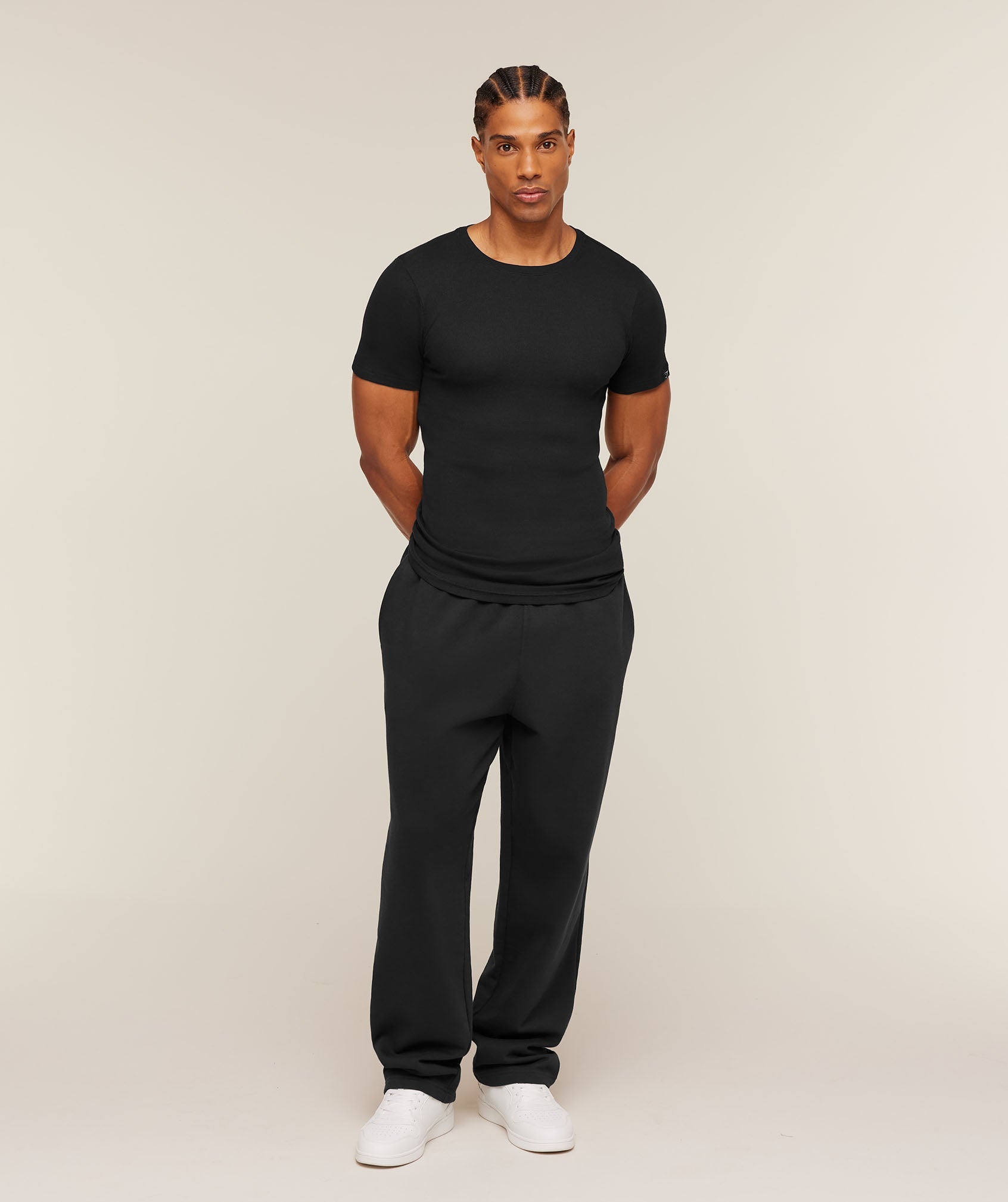 Gymshark Ribbed T-Shirt 'Black'
