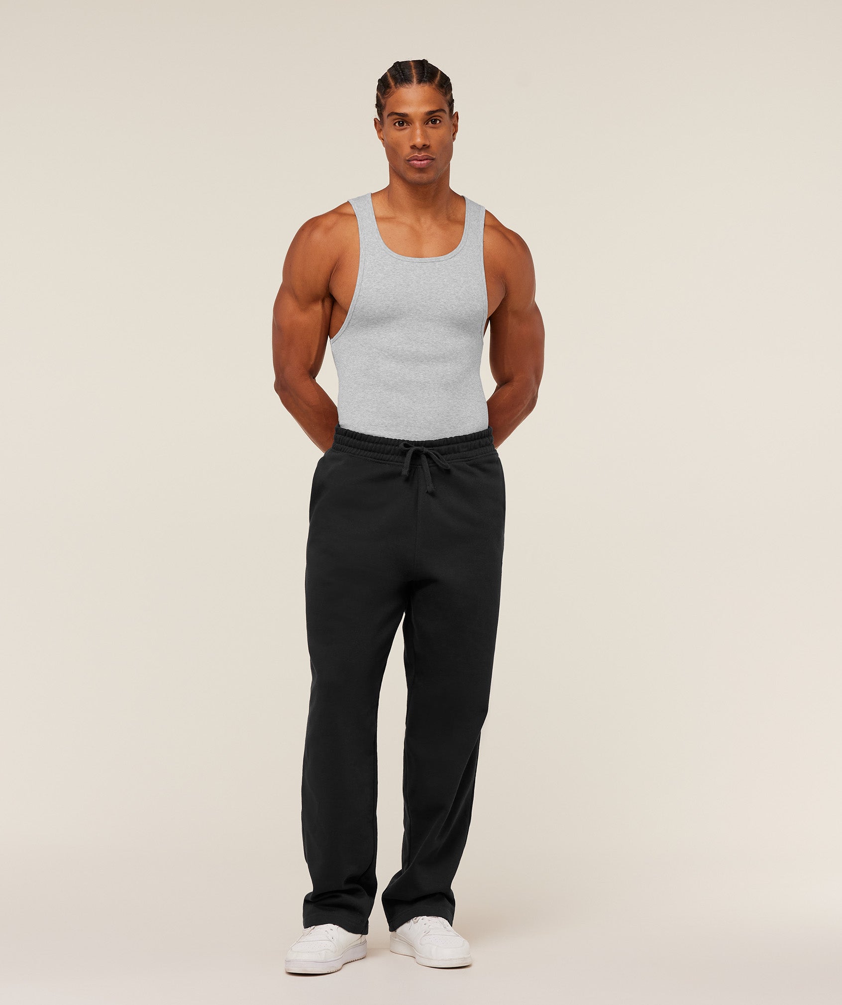 Gymshark Ribbed Tank 1PK 'Light Grey Core Marl'