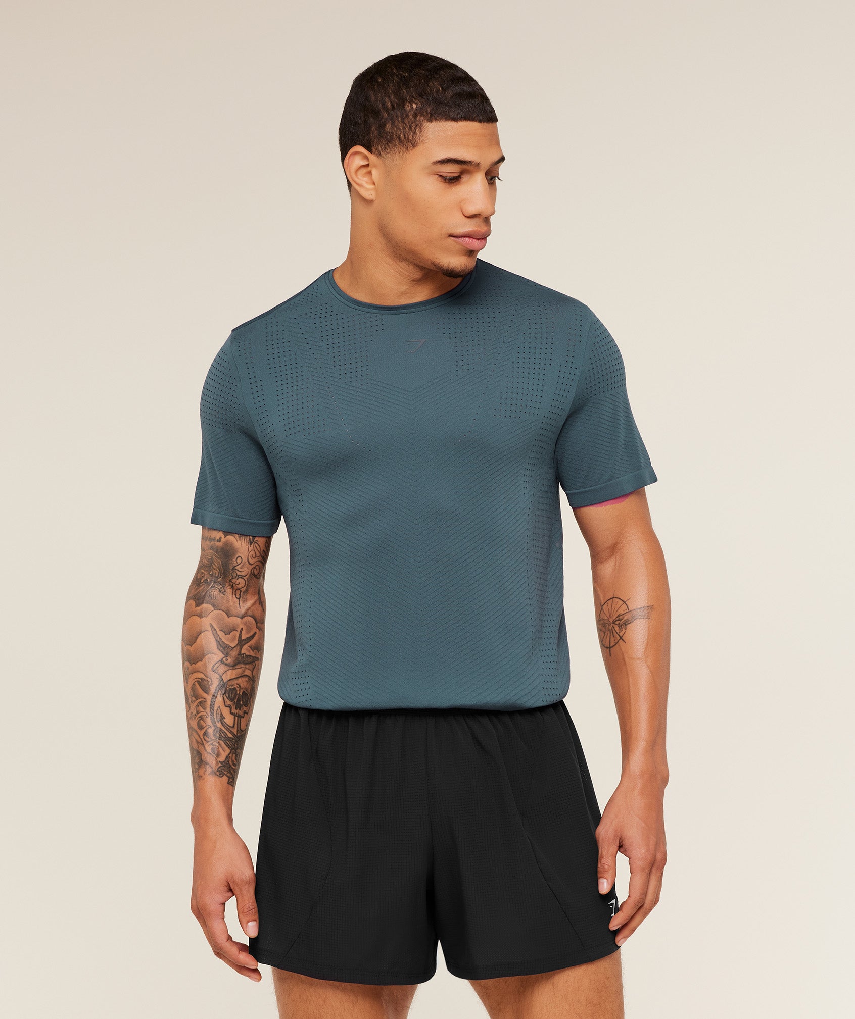 Gymshark Seamless Running T-Shirt 'GS Stealth Blue'