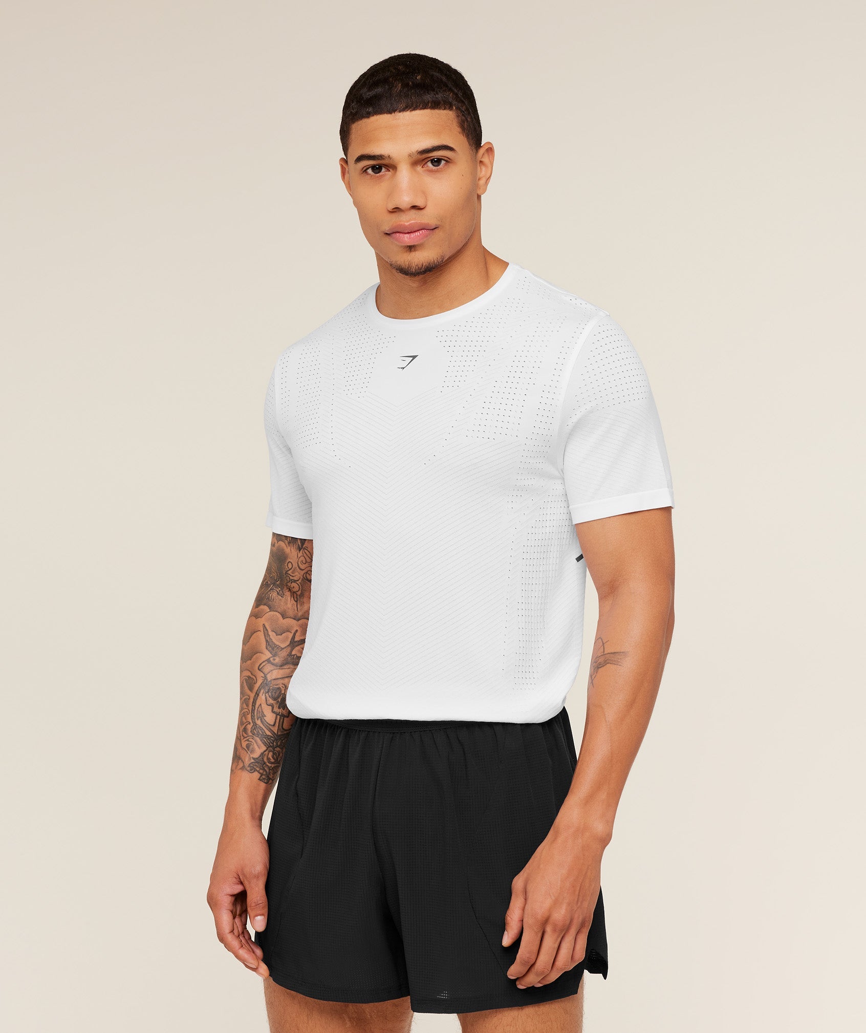 Gymshark Seamless Running T-Shirt 'GS White'
