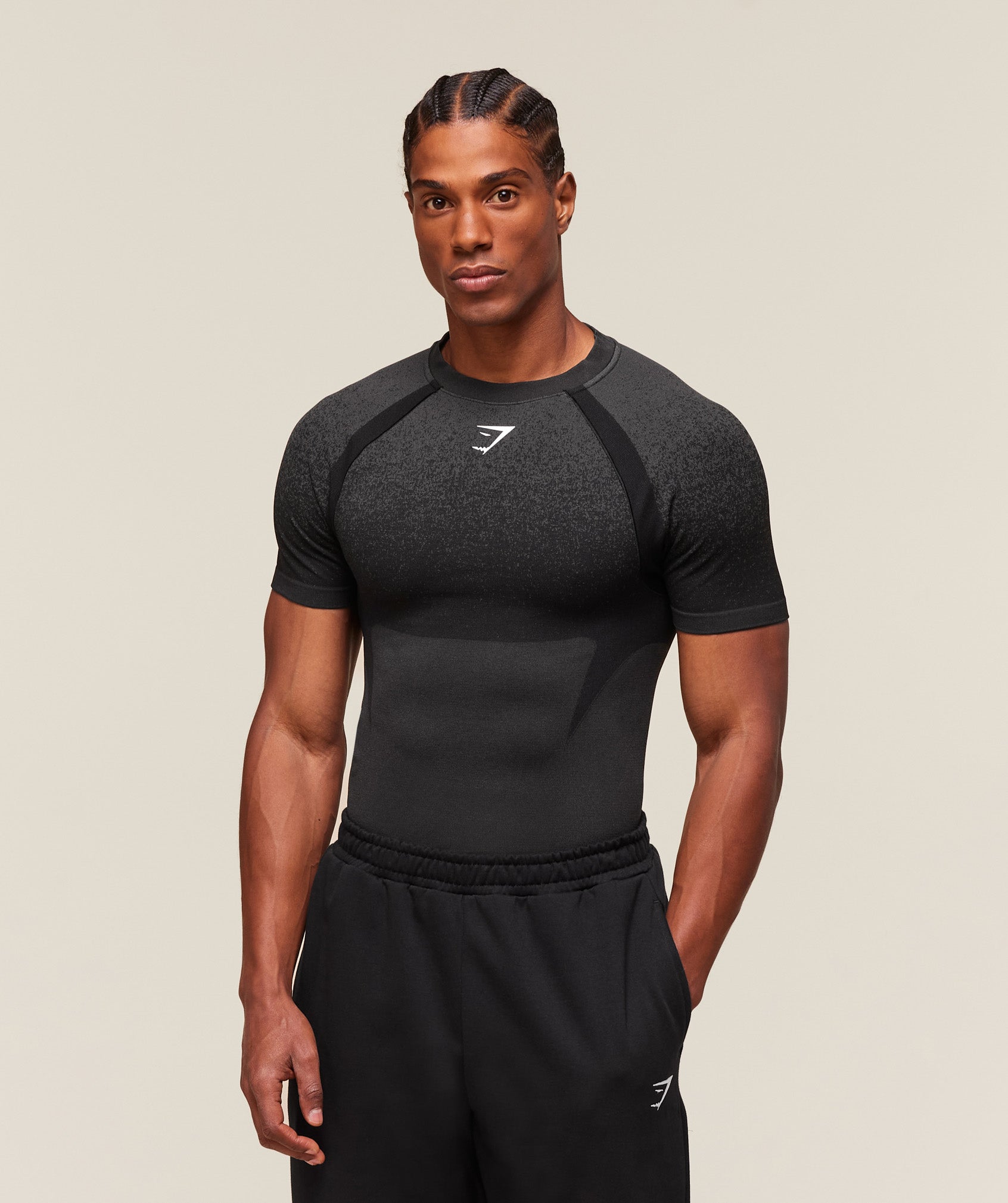 Gymshark Shadow Seamless T Shirt 'Black'