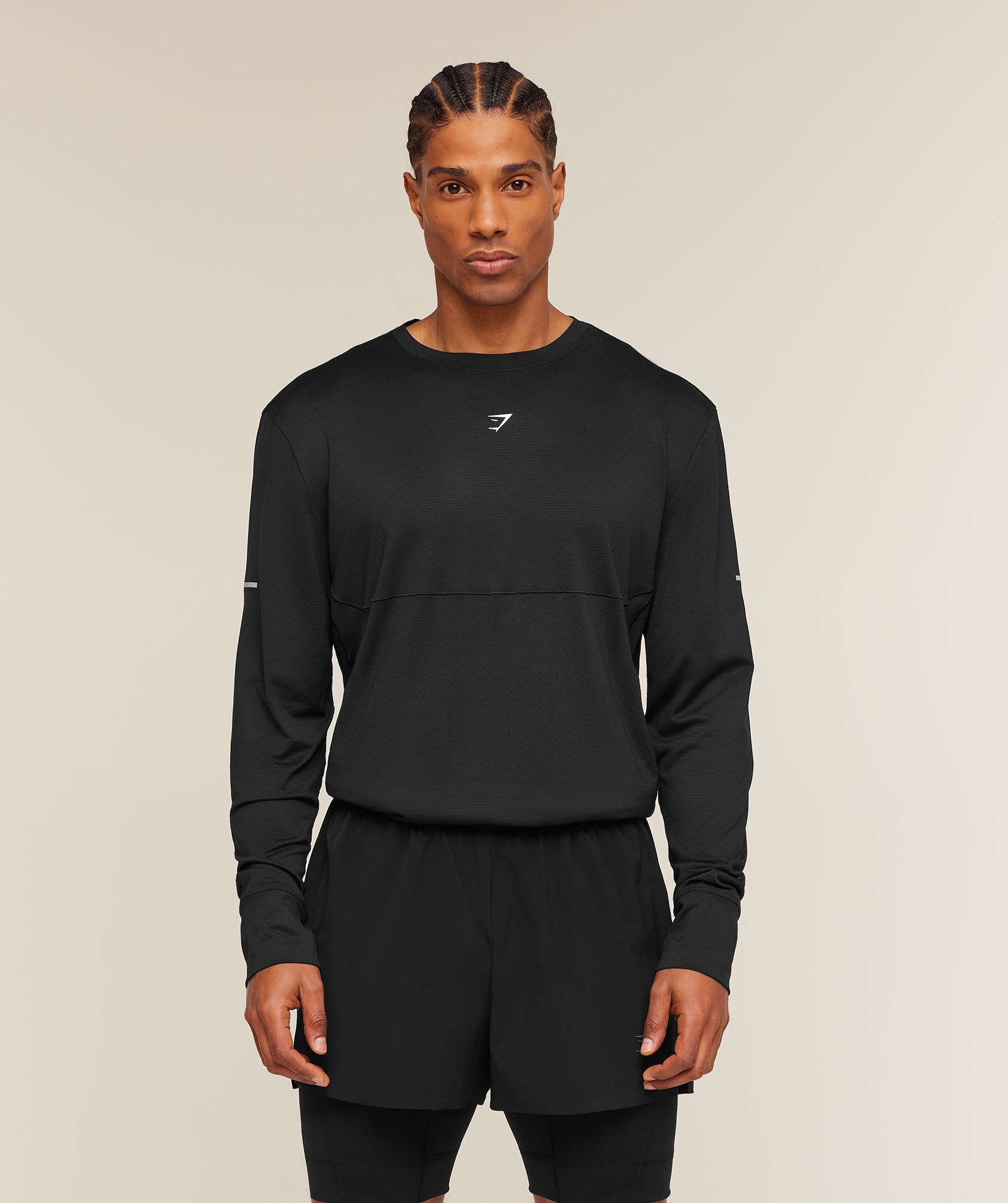Gymshark Running Long Sleeve T-Shirt 'Black'
