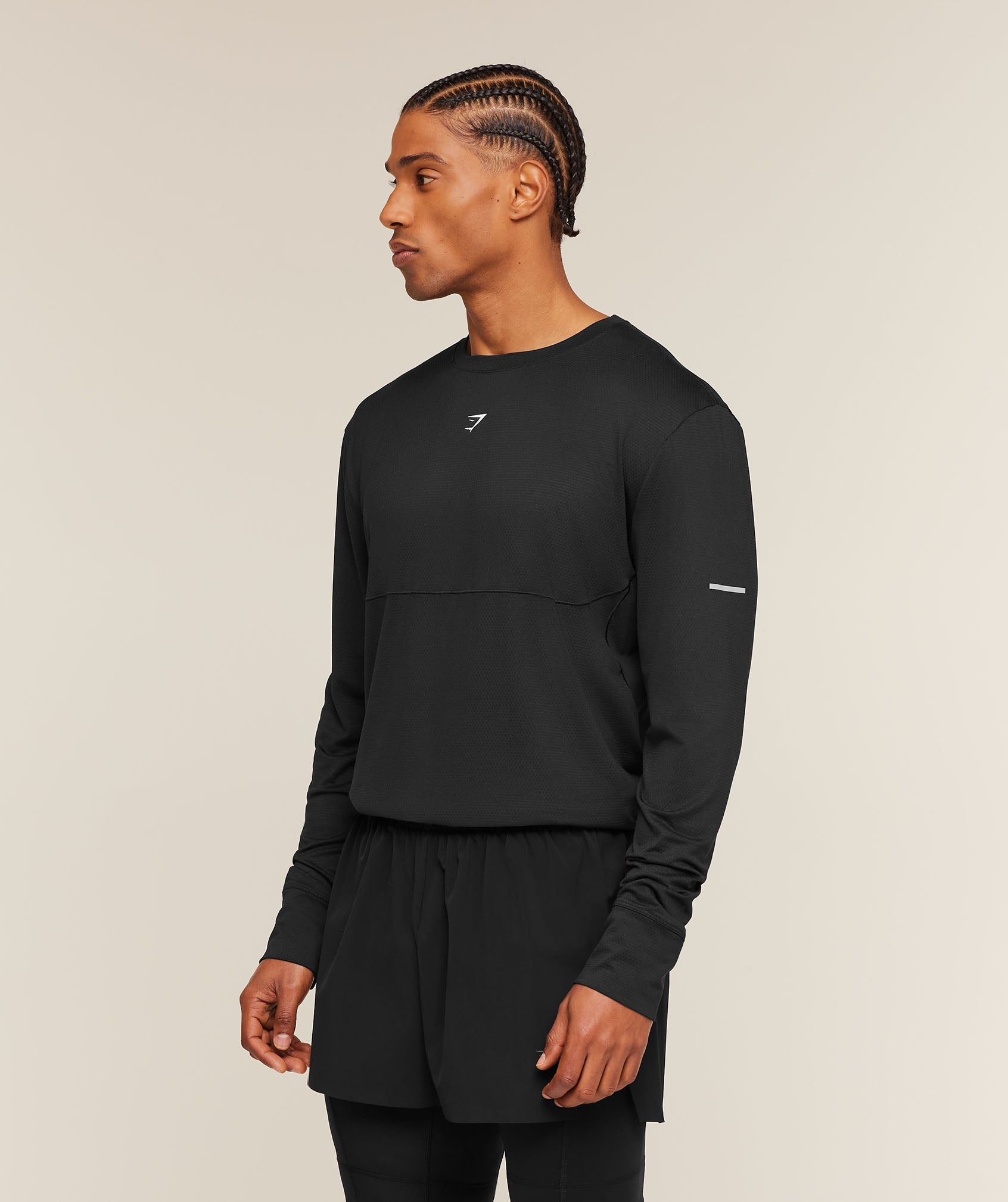 Gymshark Running Long Sleeve T-Shirt 'Black'