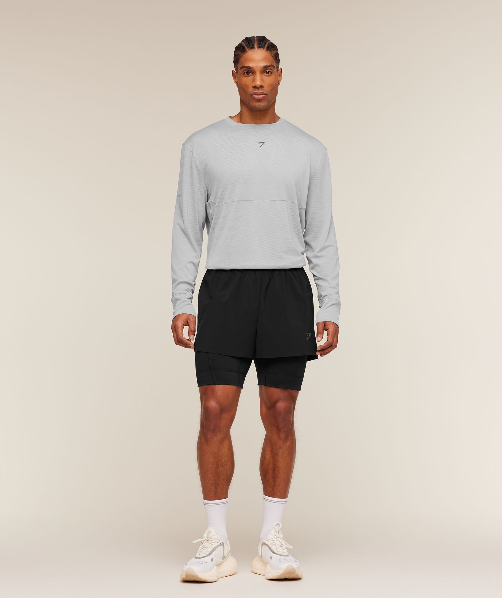Gymshark Running Long Sleeve T-Shirt 'Stratus Grey'