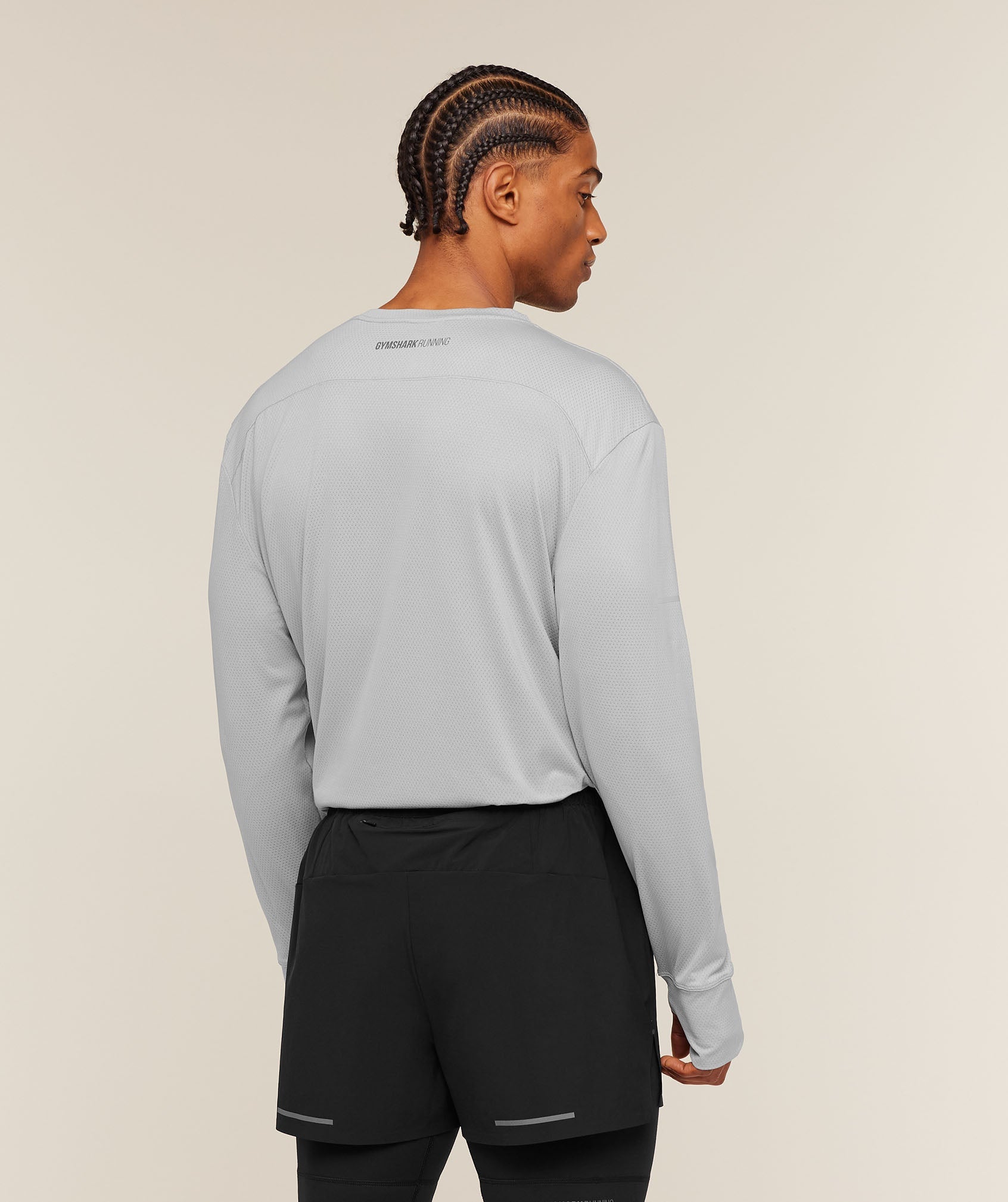 Gymshark Running Long Sleeve T-Shirt 'Stratus Grey'