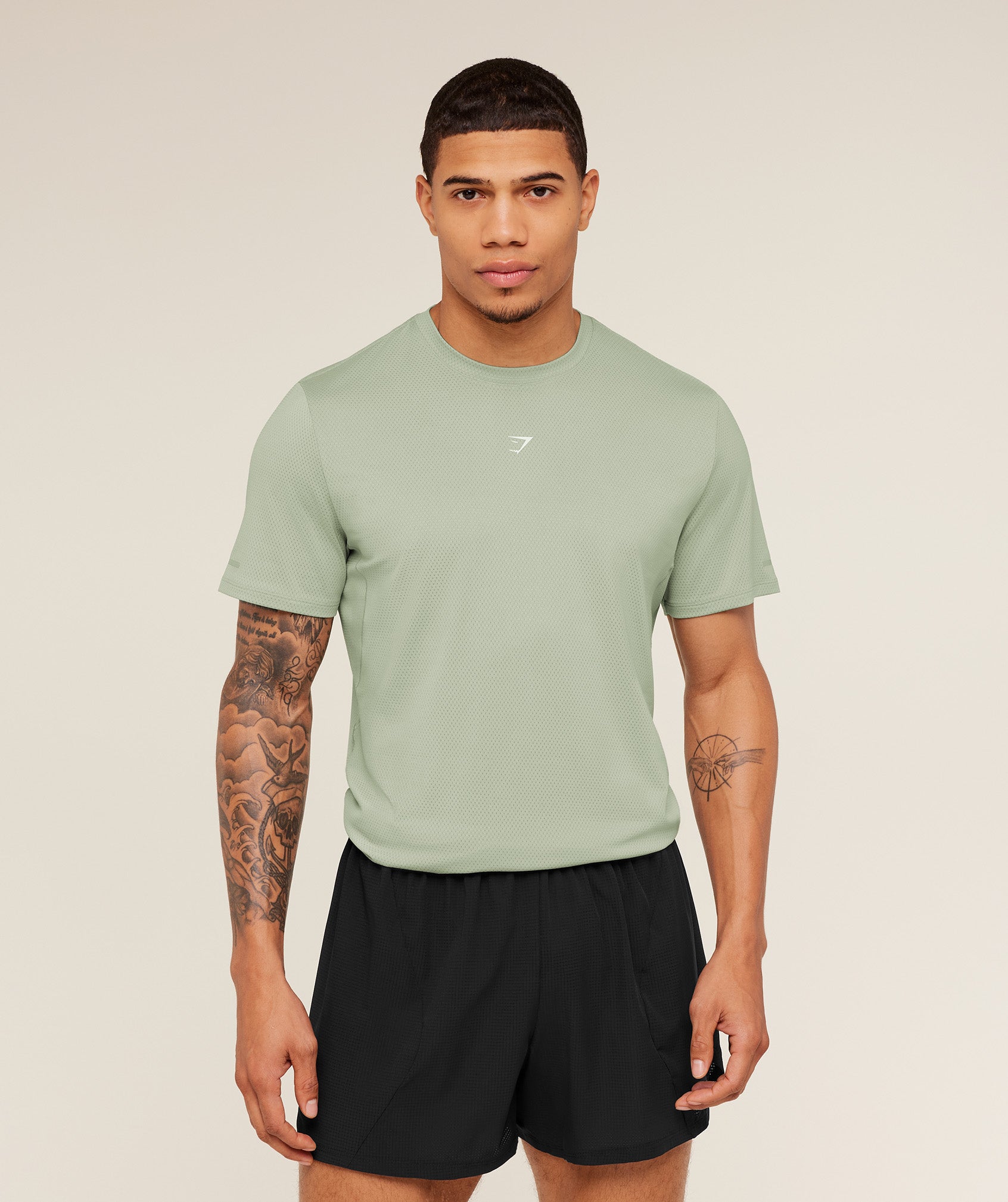 Gymshark Running T-Shirt 'GS Haze Green'
