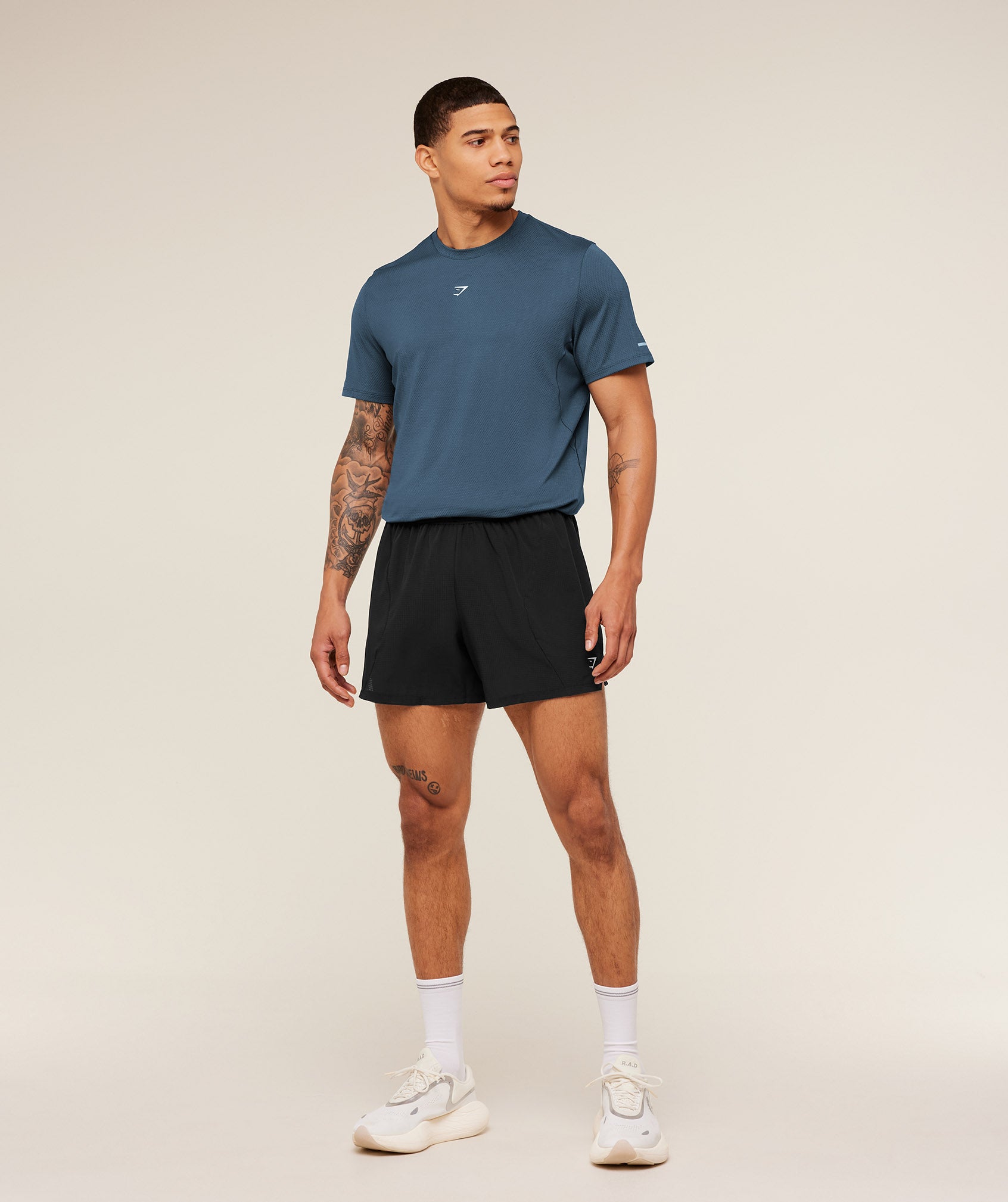 Gymshark Running T-Shirt 'GS Stealth Blue'
