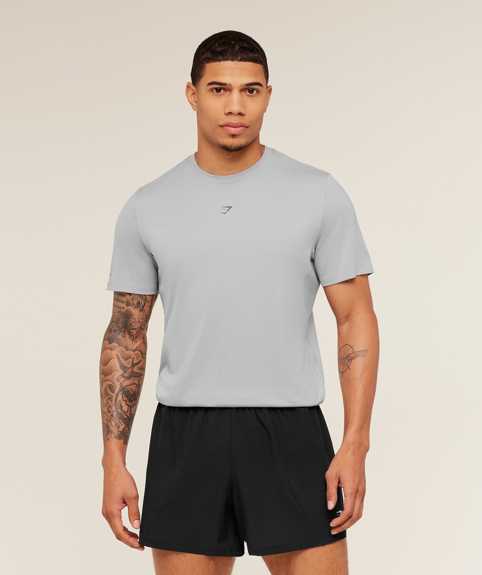 Gymshark Running T-Shirt 'Stratus Grey'