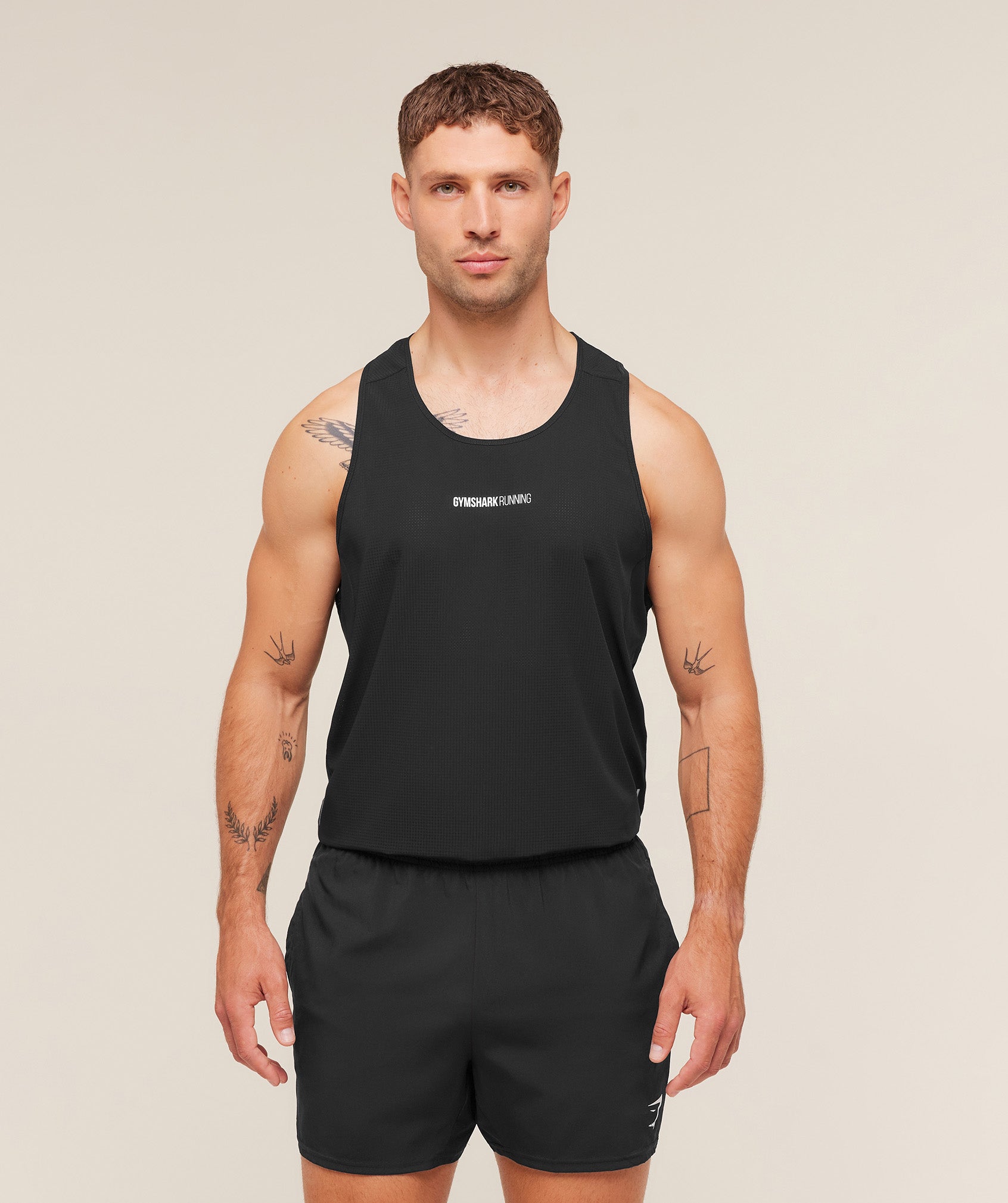 Gymshark Running Tank 'Black'