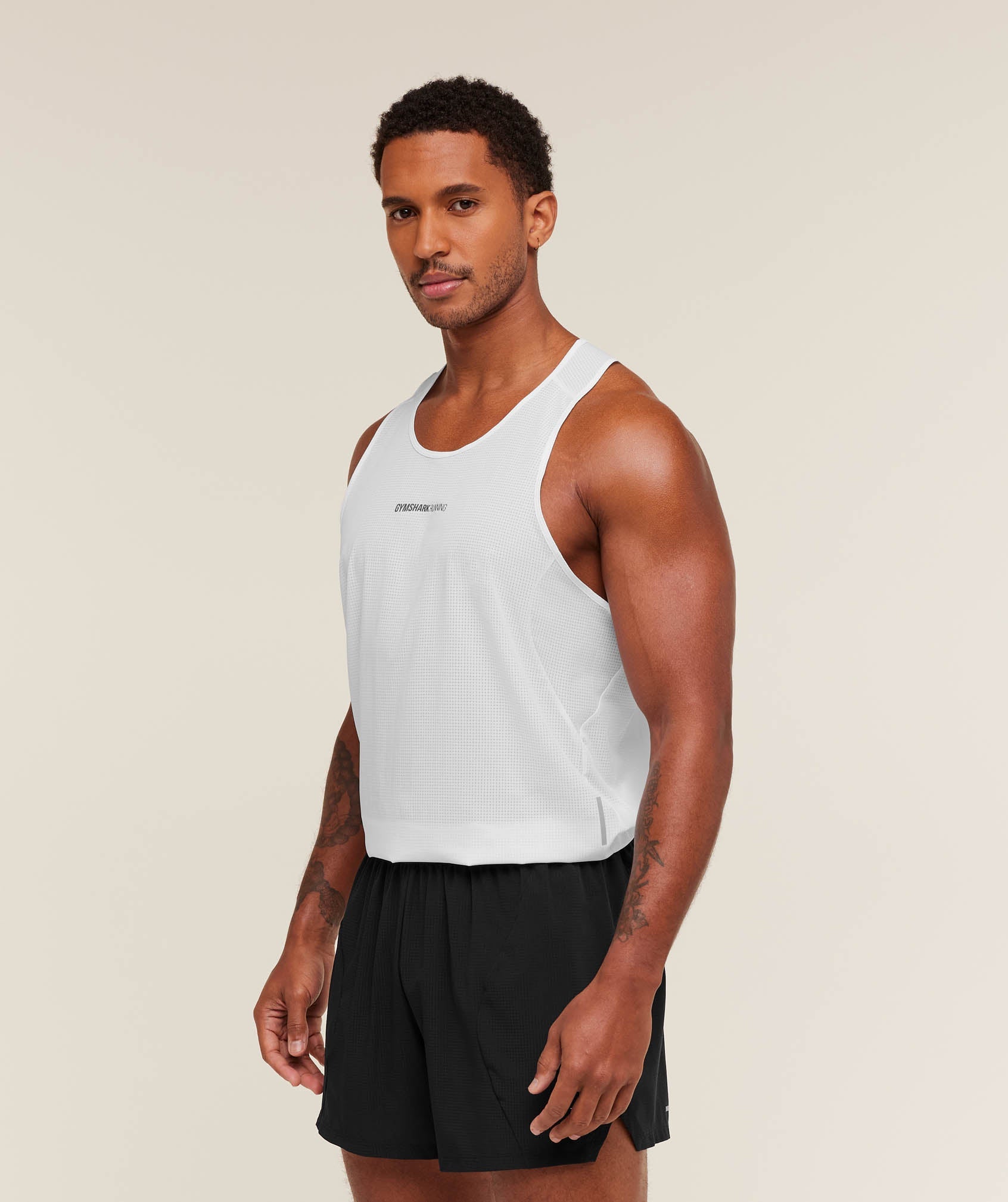 Gymshark Running Tank 'White'
