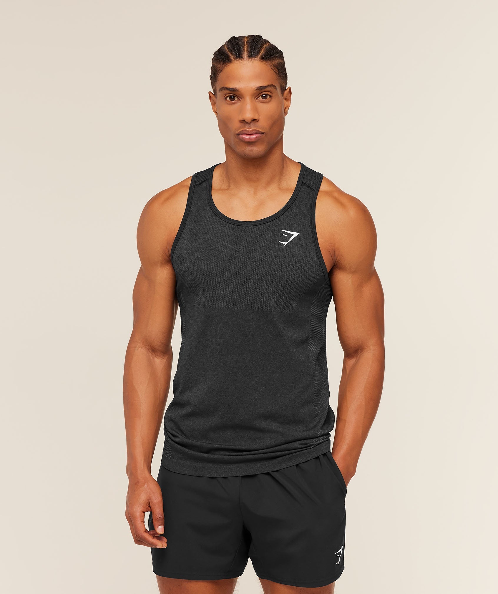 Gymshark Vital Tank 'Black Silhouette Grey'