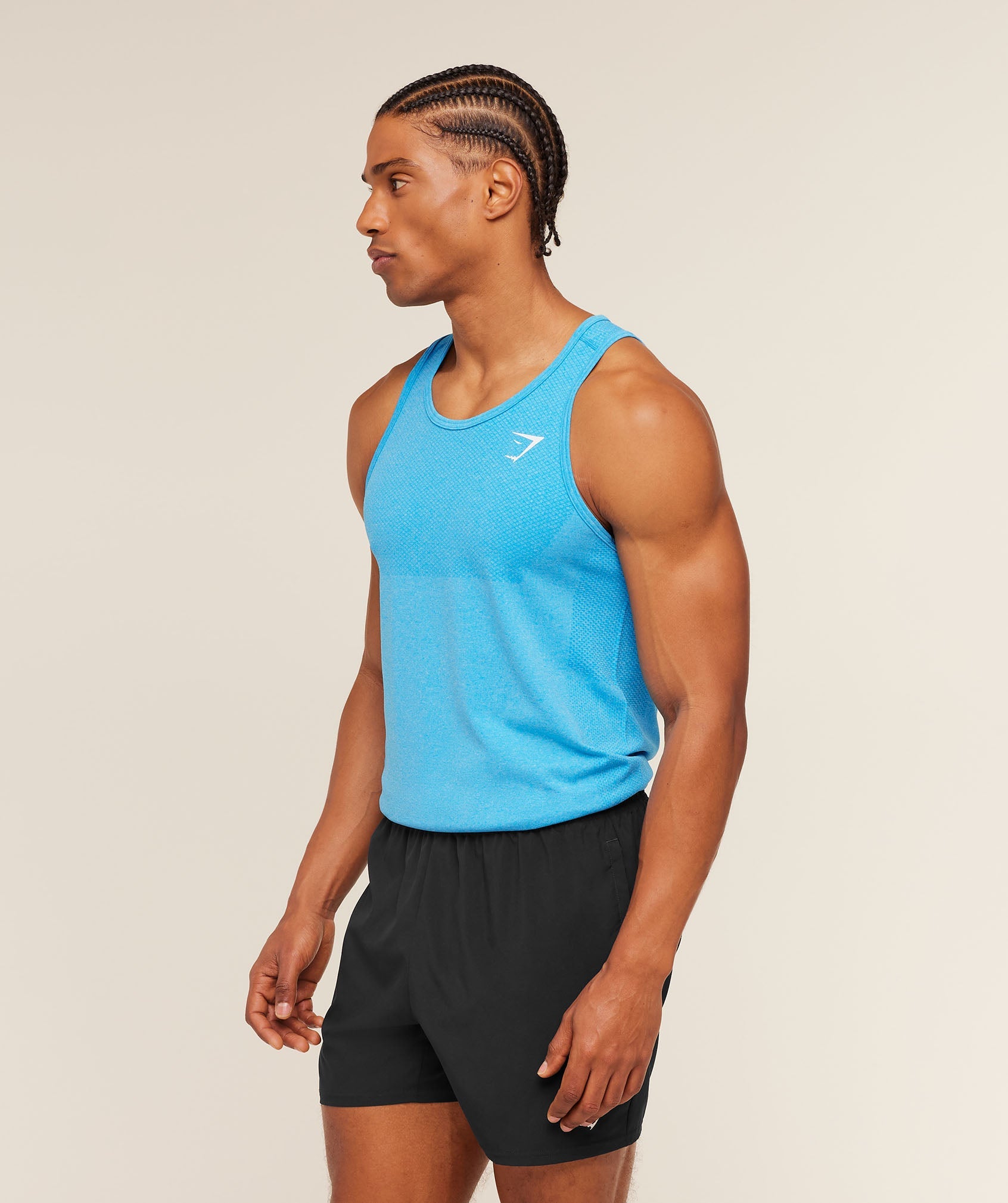 Gymshark Vital Tank 'White Brand Blue'