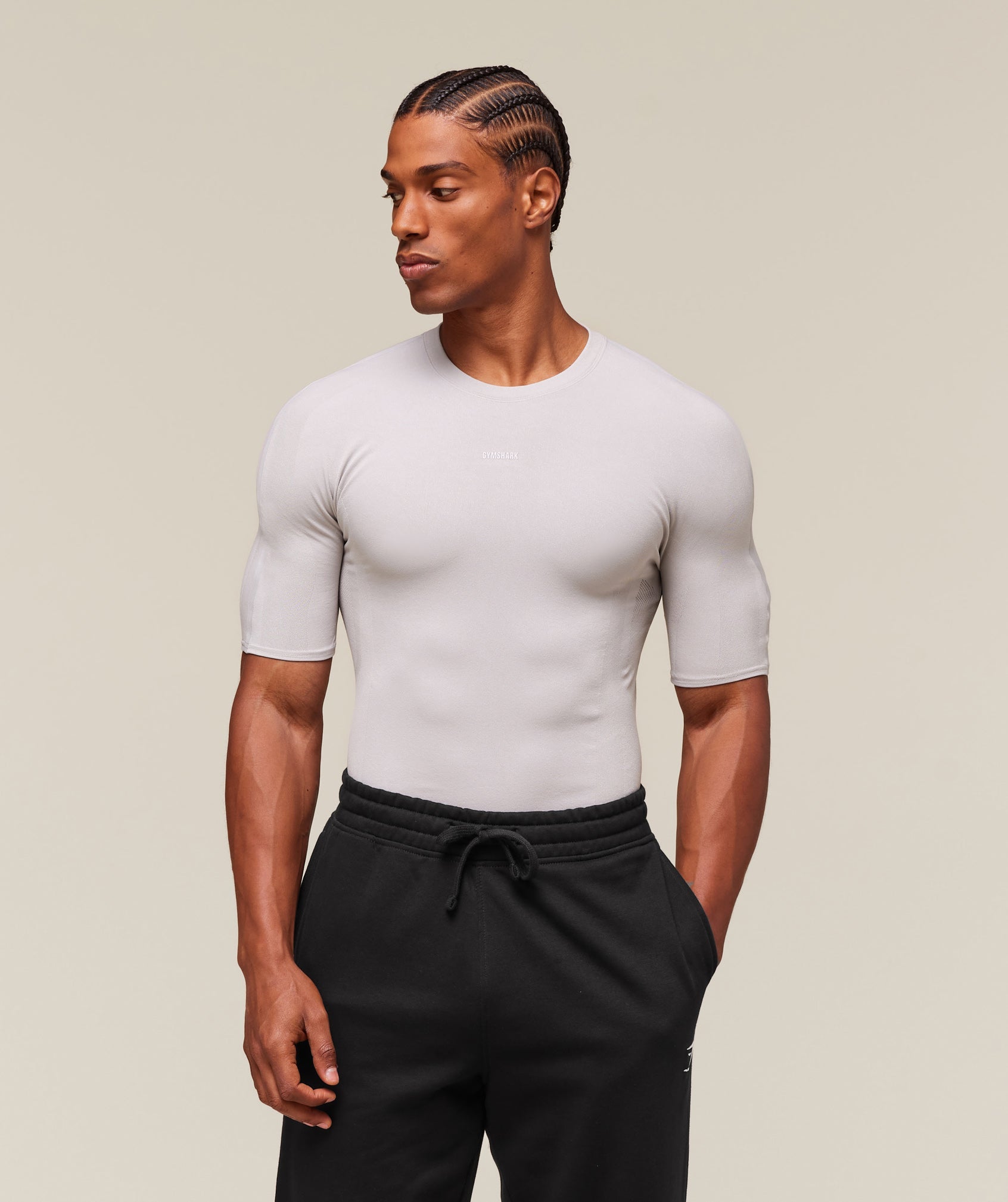 Gymshark Everywear Warp Knit T-Shirt 'Tame Grey'